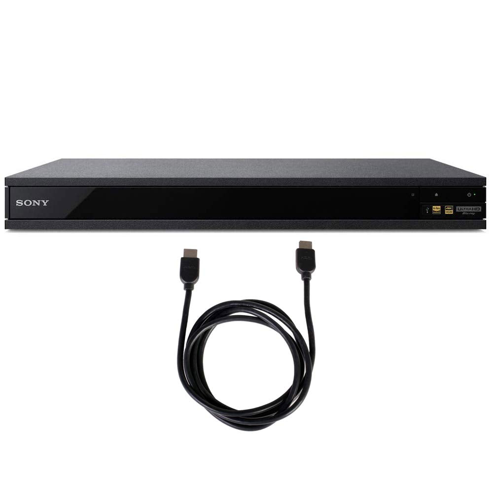 Sony 4K UHD Blu ray Player with HDR and Dolby Atmos (UBP X800M2) with 6ft High Speed HDMI Cable Black