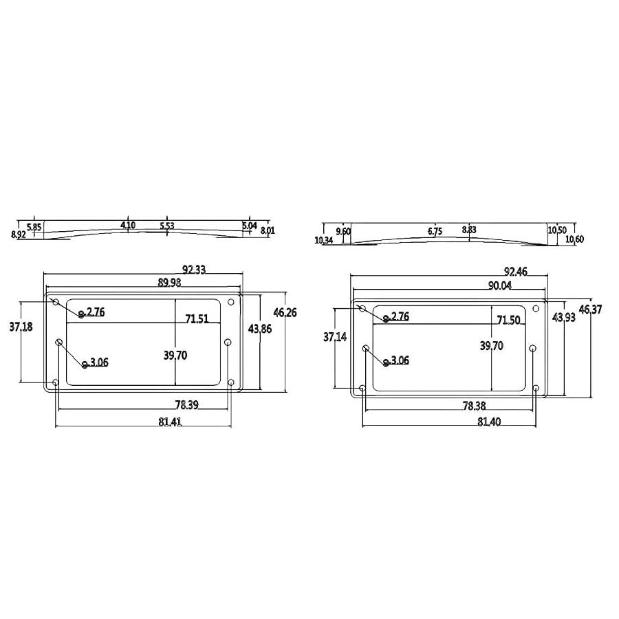 Guyker Curved Bottom Metal Humbucker Pickup Mounting Ring Set   Bridge And Neck Pickups Cover Frame Replacement Compatible With