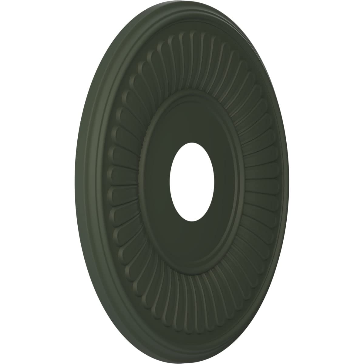 16Od X 3 1/2Id X 1P Berkshire Thermoformed Pvc Ceiling Medallion (Fits Canopies Up To 7), Ultracover Satin Hunt Club Green