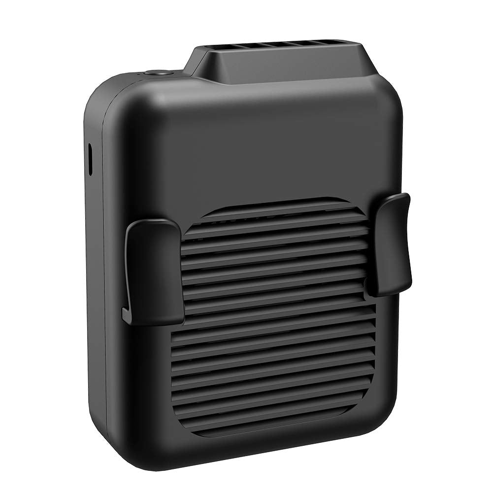 Koonie Portable Waist Fan, Strong Airflow 23H Working Time Hands Free Necklace Fan, Battery Powered 3 Speed Personal Fan 6000Mah