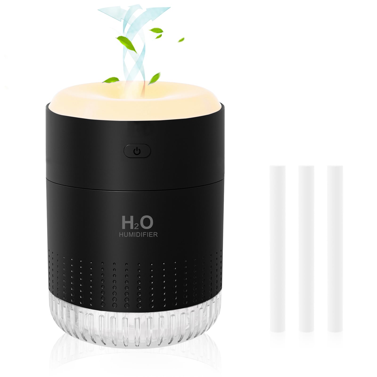 BAMCOO Portable Mini Humidifier, Auto Shut-Off, 2 Mist Modes, Quite, Small Humidifiers for Bedroom Travel Office Desk Plants (Bl