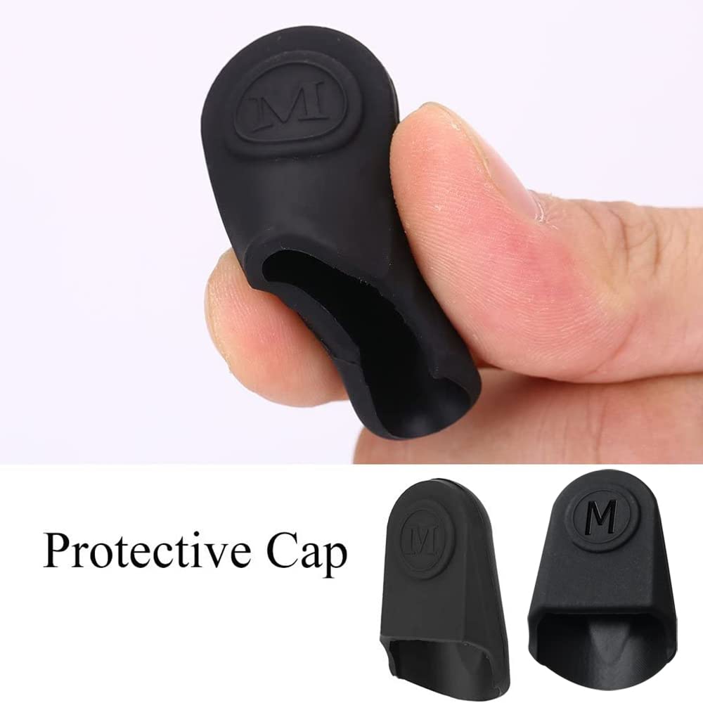 Meetoot 2Pcs Mouthpiece Cap Protector Black Rubber Saxophone Clarinet Mouthpiece Cover Cap Protector
