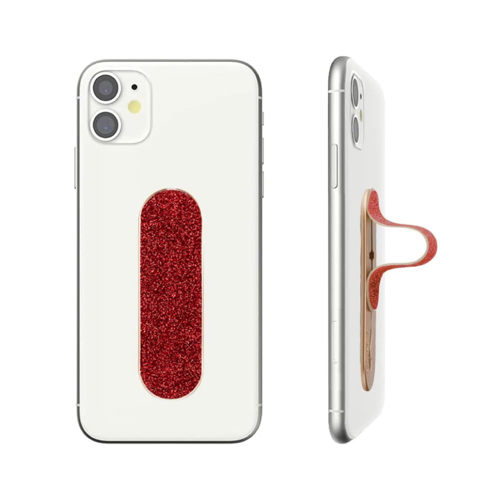 Momostick Flatstick, Cell Phone Finger Grip Strap Holder for Hand, Cell Phone Stand, New Slim Finger Loop Selfie Grip Compatible