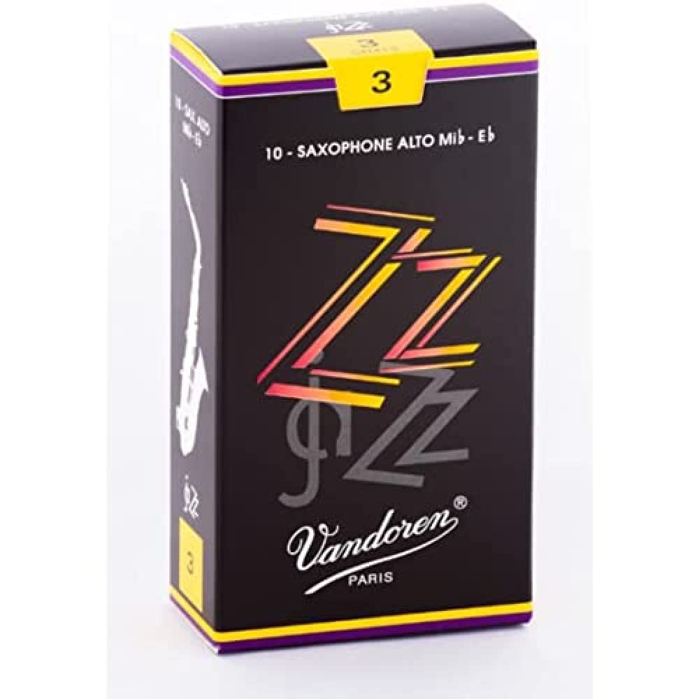 Vandoren Sr424 Tenor Sax Zz Reeds Strength 4; Box Of 5,Black