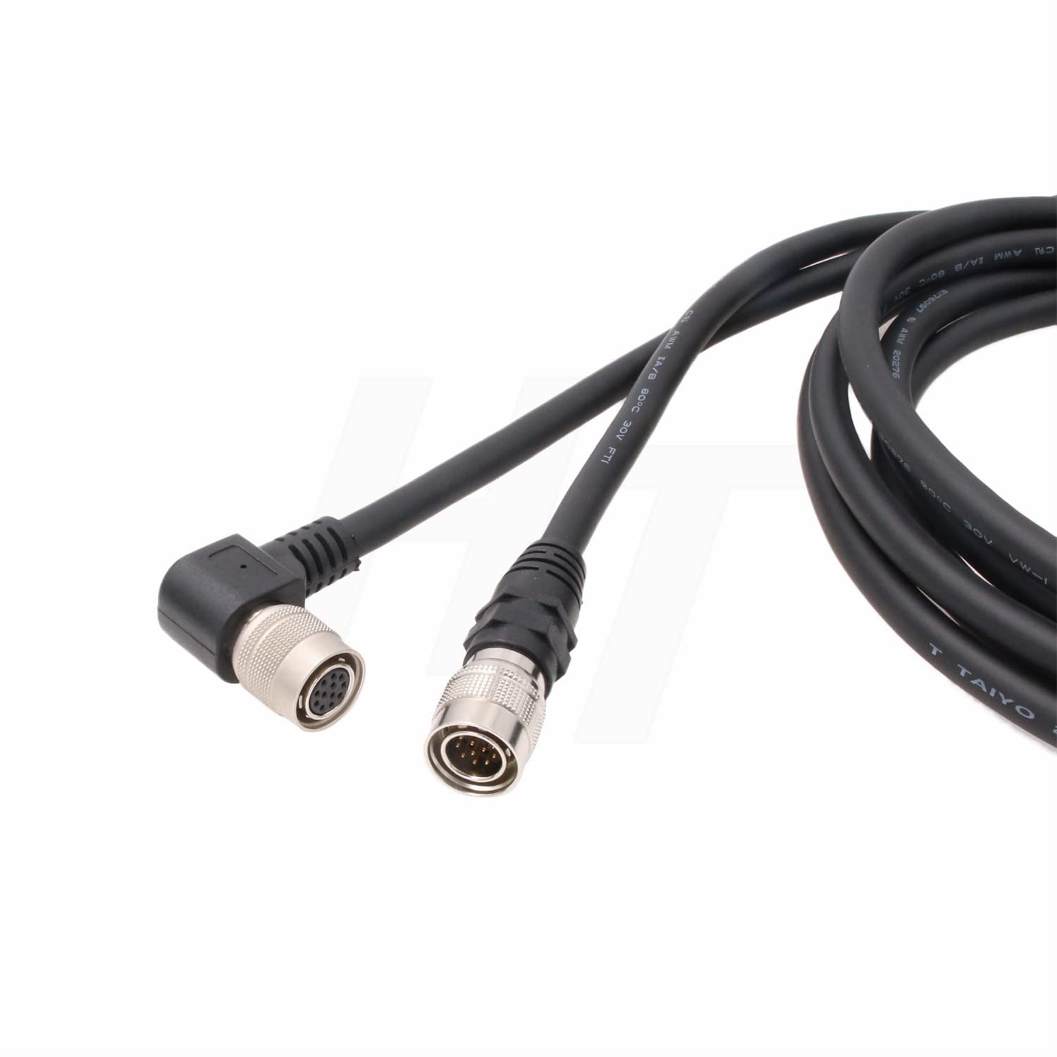 Hangton Cable For Sony Dxc 950 990 Xc Hr70 Xc St50 Camera Panel, Right Angle 12 Pin Hirose Female To 12 Pin Male 3M
