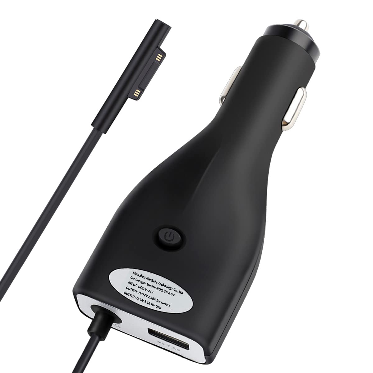 Surface Car Charger, 42W 12V 2.58A Power Supply For Microsoft Surface Pro 3/Pro 4/Pro 5/Pro 6, Surface Book, Surface Go, Surface