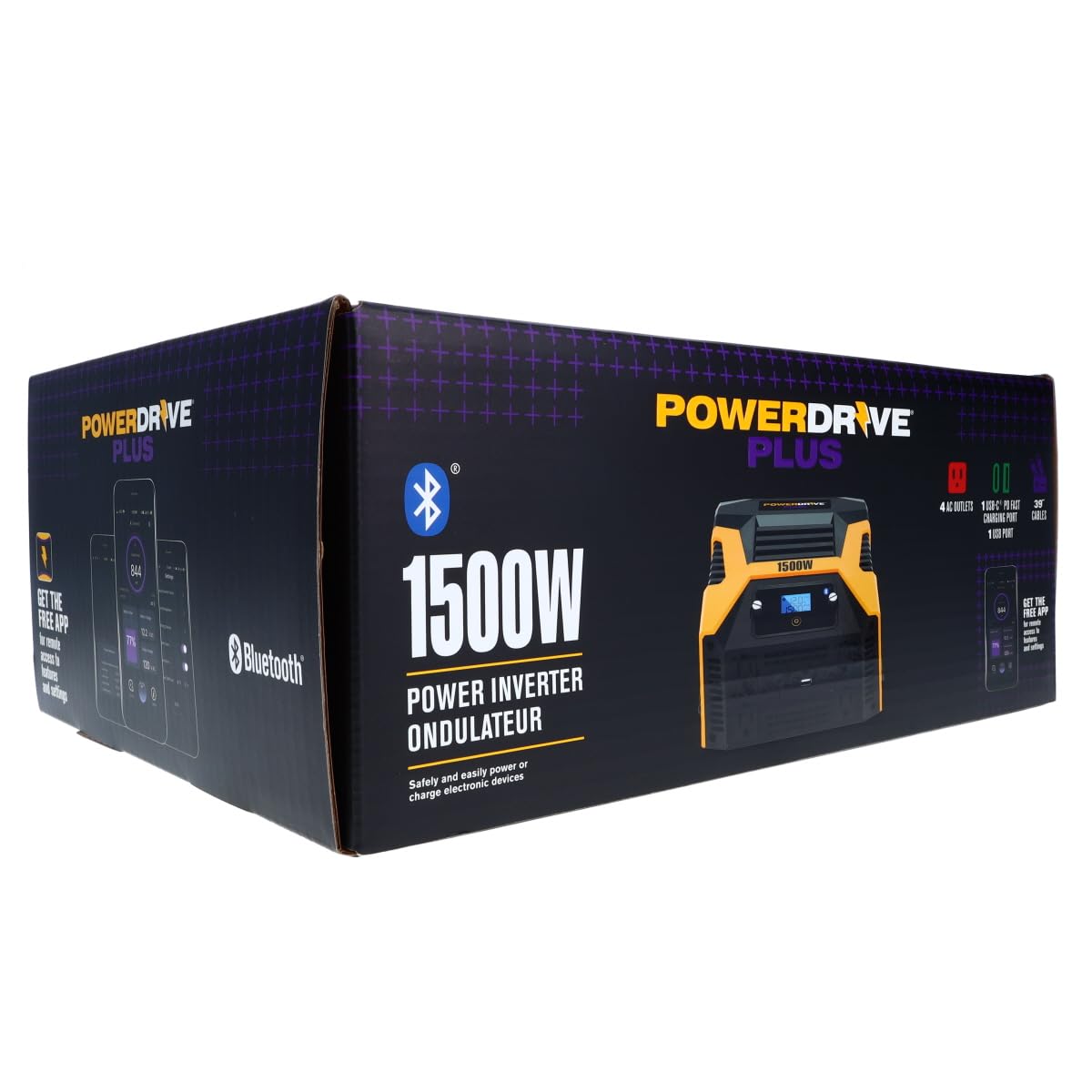 Powerdrive Plus Pwd1500P 1500 Watt Power Inverter With Bluetooth(R) Wireless Technology And Remote Control
