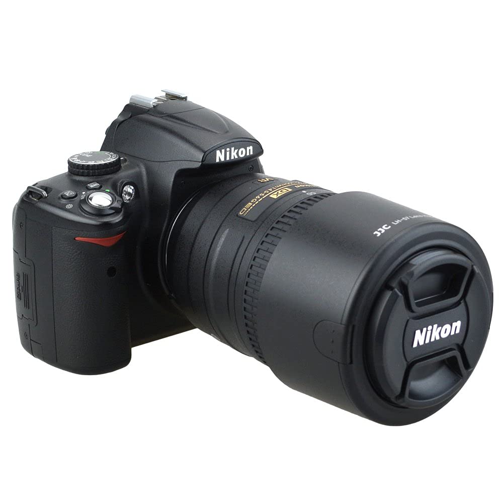 Reversible Camera Lens Hood Hb 57 Replacement For Nikon Dx 55 300Mm F4.5 5.6G Ed Vr Zoom Lens On D500 D7500 D7200 D7100 D7000 D5