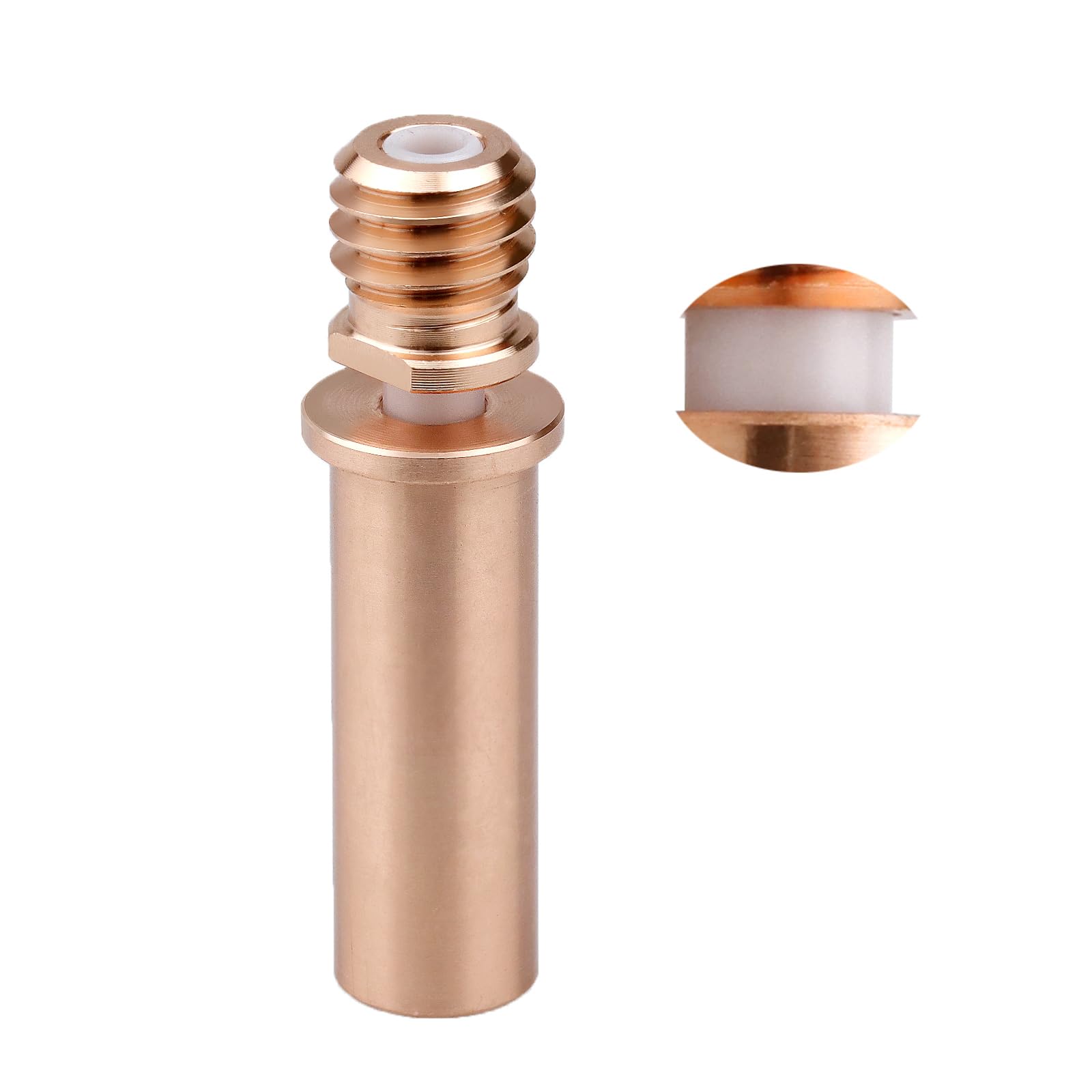 POLISI3D Upgrade Ceramic Core High Flow Bimaterial Heatbreak Feeding Tube Compatible with Anycubic Vyper, Mega S/pro, Kobra 2, K