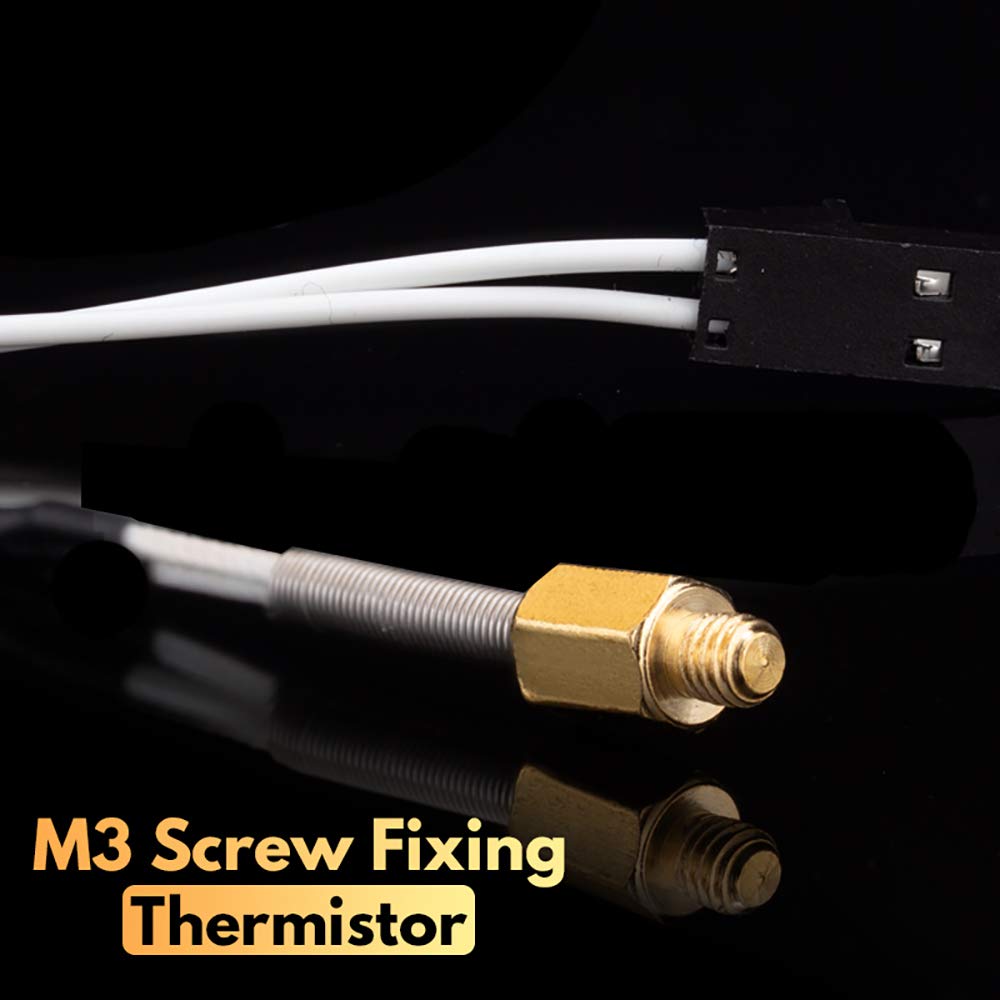 Upgrade M3 Hex Screw In Fixing Thermistor 104Nt 4 R025H42G (104Gt 2) High Temperature 300? For 3D Printer Extruder Hotend Heater