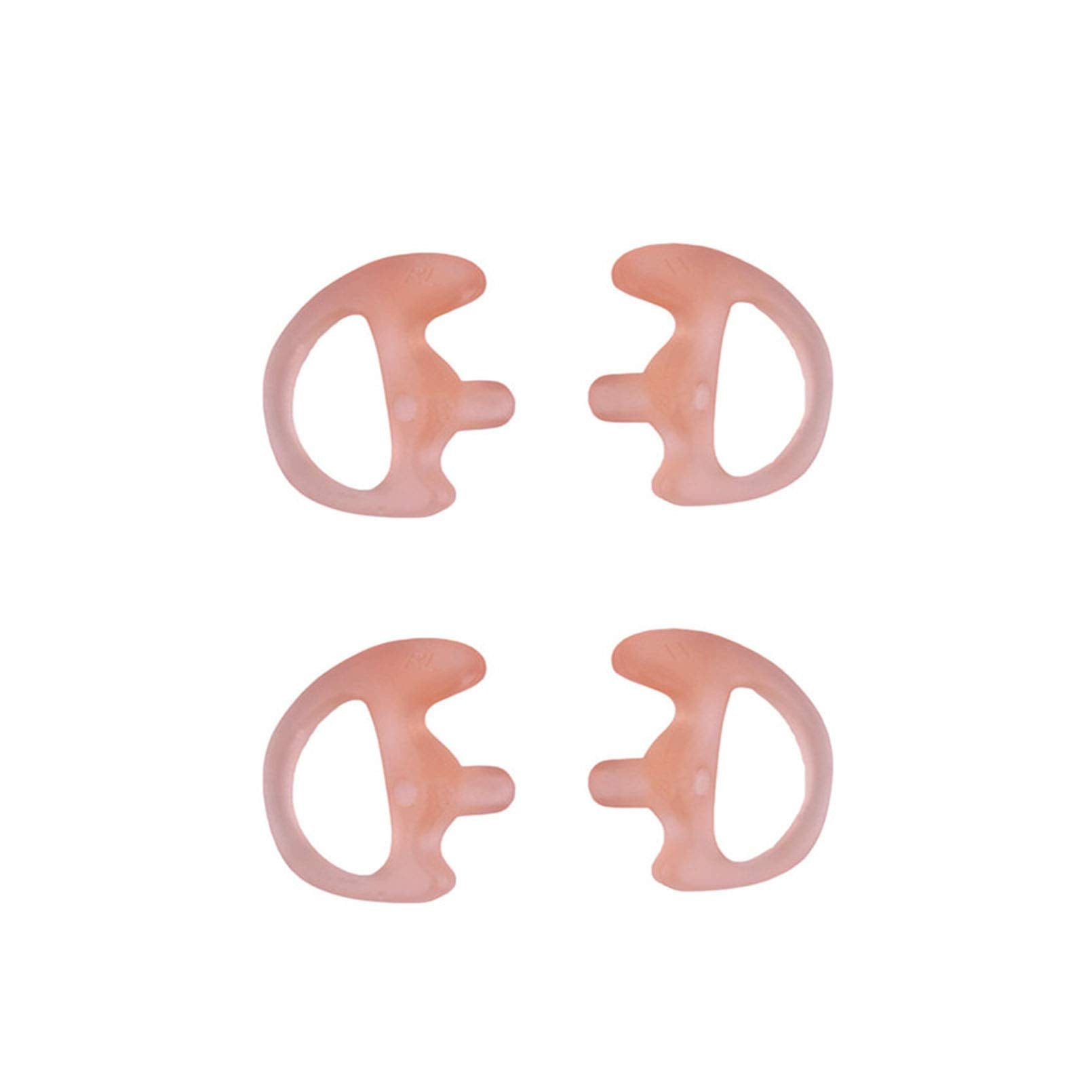Yolipar Replacement Soft Silicone Eardud Earmold For Walkie Talkie Audio Kit Air Acoustic Tube Earpiece Headset (Flesh, Small(2
