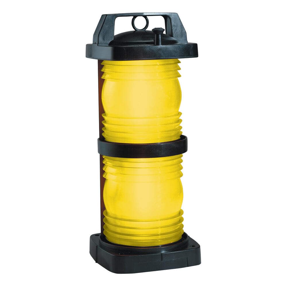 Perko Double Lens Navigation Light - Yellow Towing Light - Black Plastic,WBAUVB00H93L3D4