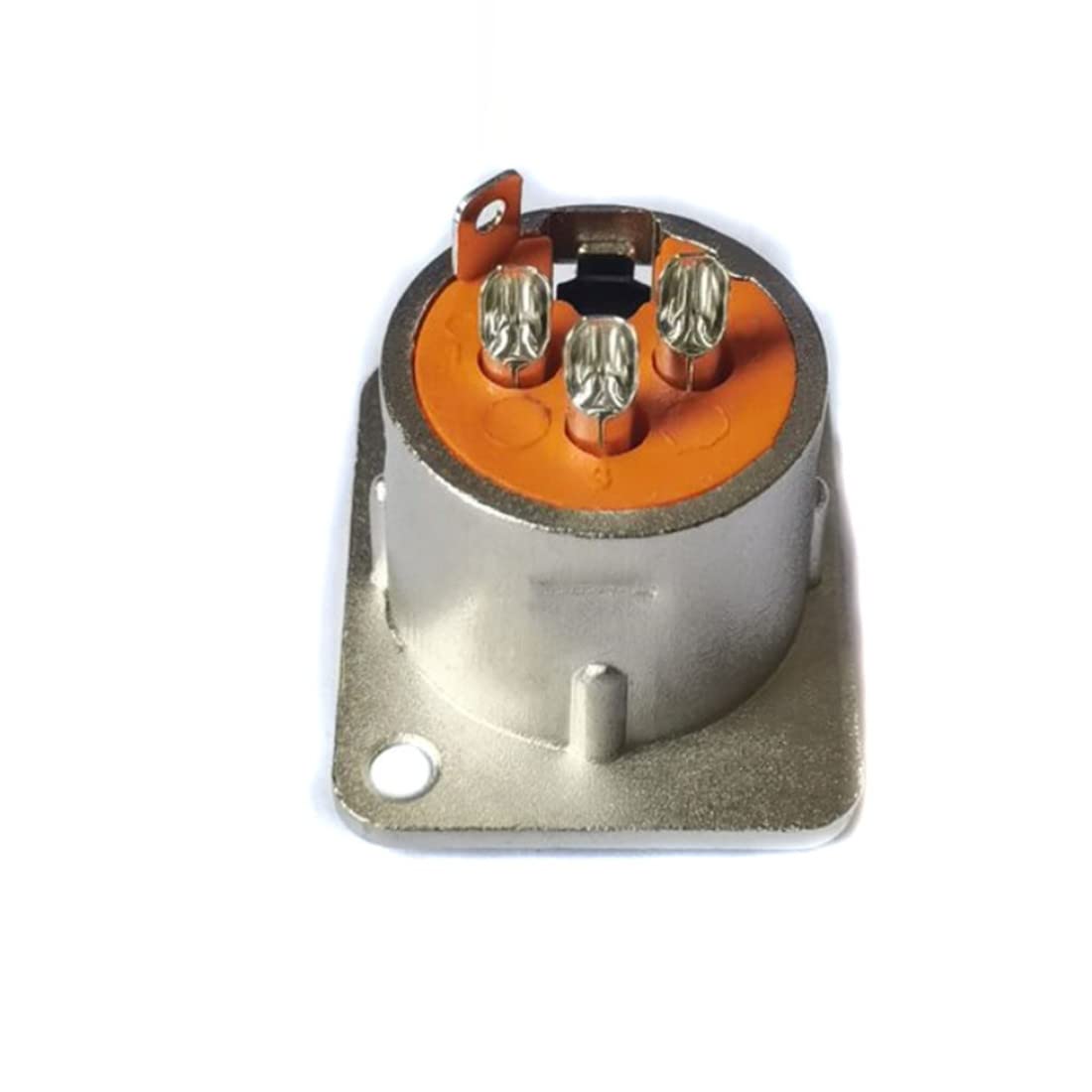 Gdqlcnxb Xlr Female Jack 3 Pin Panel Mount Jacks,Xlr Female Socket Audio Speaker Microphone Connector 4Pcs,Silver Metal Housing,