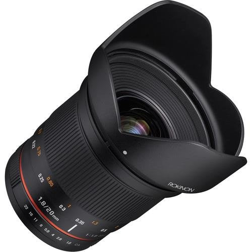 Rokinon 20Mm F/1.8 As Ed Umc Wide Angle Lens For Sony E Mount Black