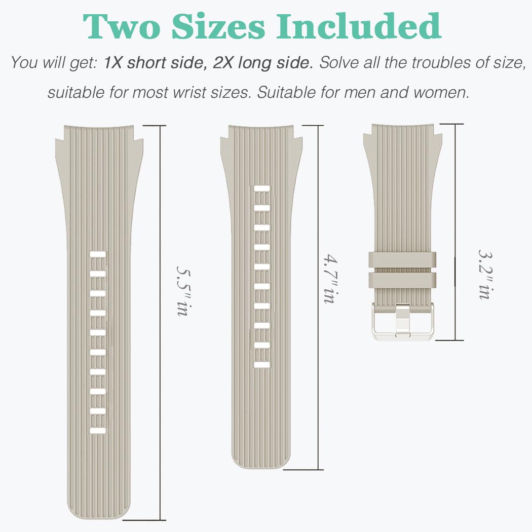 Hswai Compatible With Samsung Galaxy Watch 46Mm Bands/Gear S3 Frontier, Classic Watch Bands/Galaxy Watch 3 Bands 45Mm, 22Mm Soft