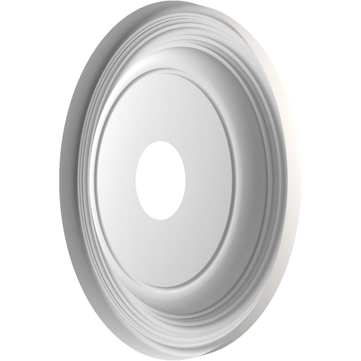 Ekena Millwork Cmp16Trgbw Traditional Thermoformed Pvc Ceiling Medallion (Fits Canopies Up To 9 1/2''), 16''Od X 3 1/2''Id X 1 3