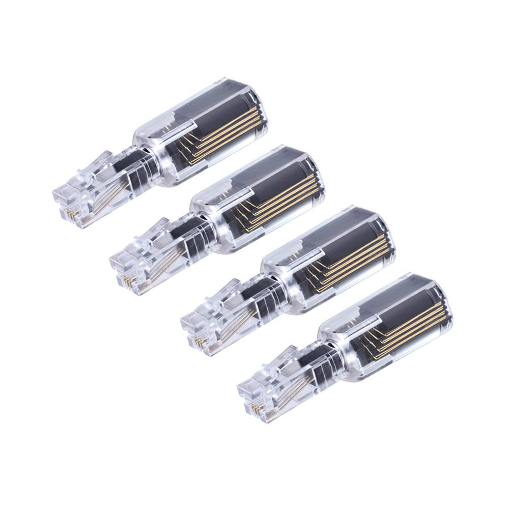 Yolistic (Value Pack Of 4 360 Phone Cord Detangler Landline Telephone Extended Rotating Black