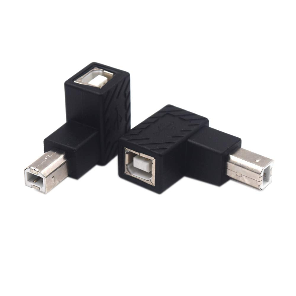 Kework 2 Pack Usb Type B 2.0 Extender, 90 Degree Down Angle Usb B Male ...