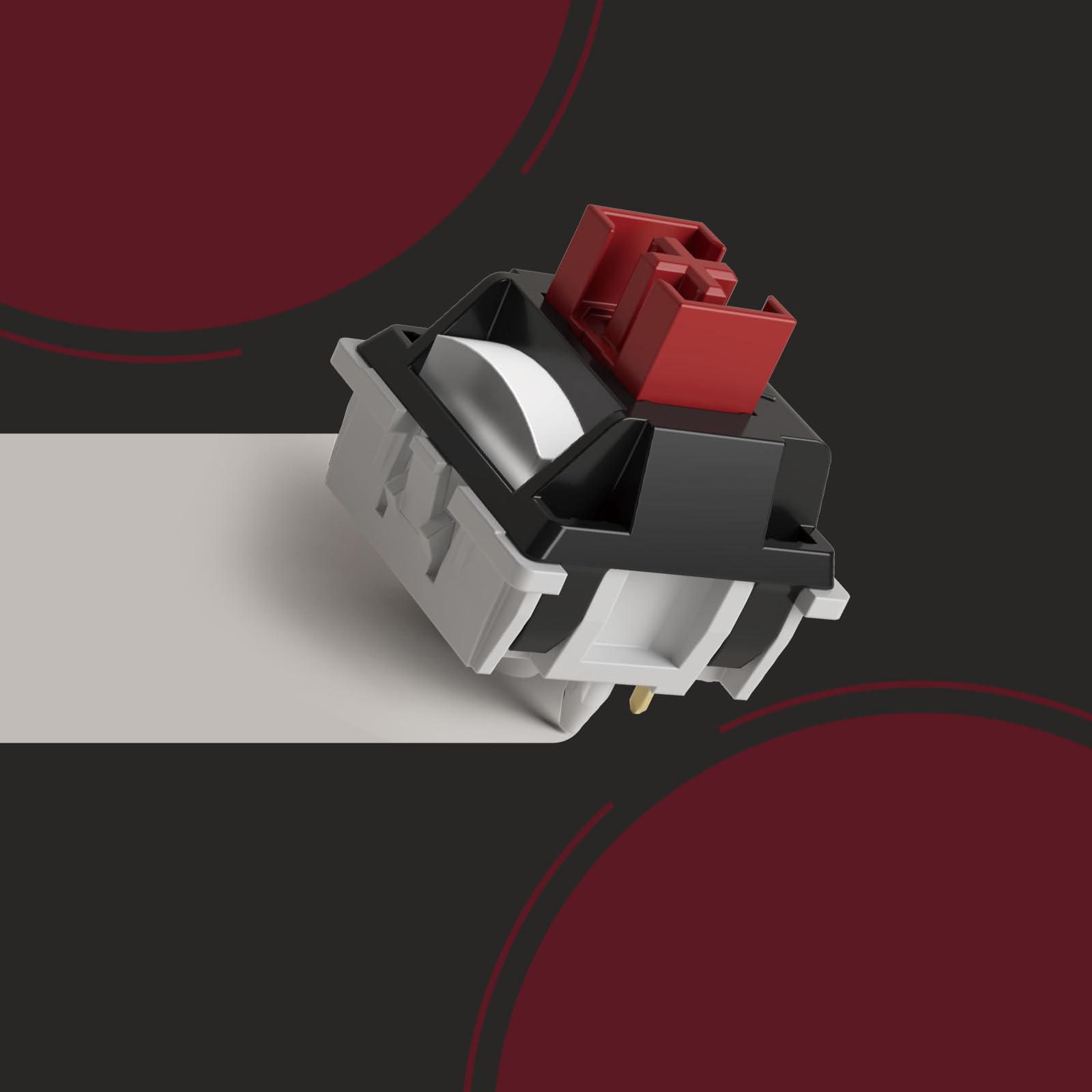 Akko Dracula Linear Keyboard Switch For Mechanical Gaming Keyboard, 5 Pin 35Gf Pre Lubed Switches With Standard Mx Structure (45