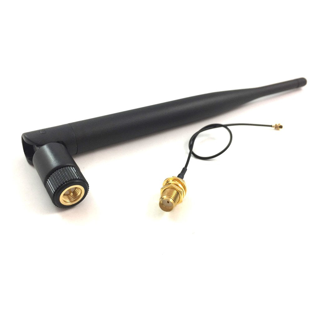 CENXIFJUDZ Replacement PS4 WiFi Antenna 2.4Ghz 6dbi Wireless Router Omni Aerial with SMA Male Connector with SMA Female to UFL. iPex Pigtail Cable 1.13 15cm