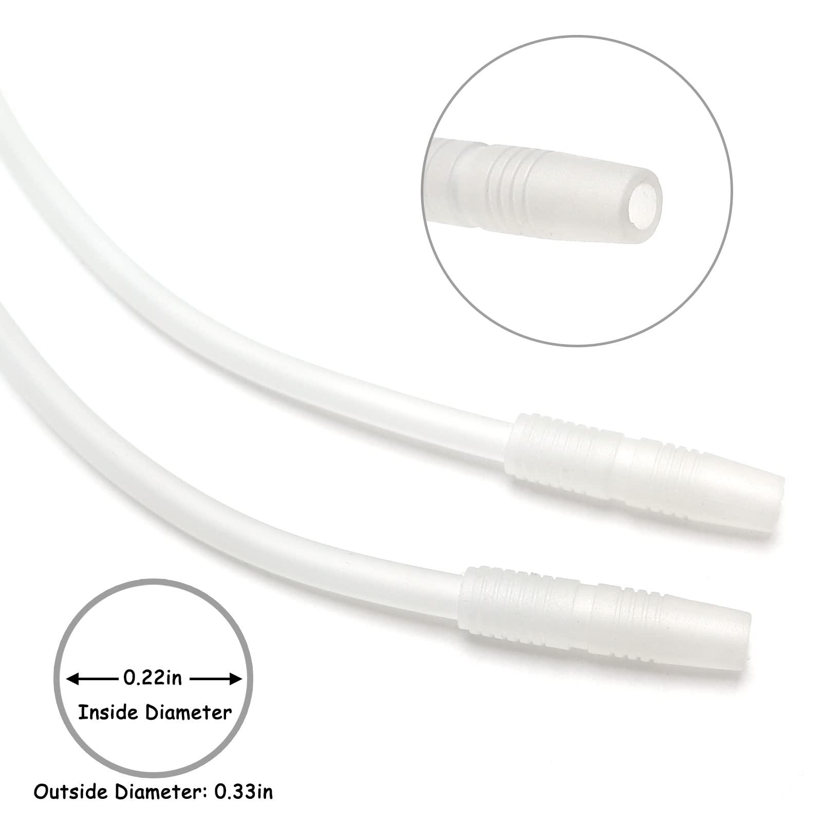 Weiwei Vacuum Cupping Machine Accessories, 2 Pcs Premium Silicone Y Type Hoses Tubing For 210Ml 180Ml 160Ml 150Ml Large Breast B