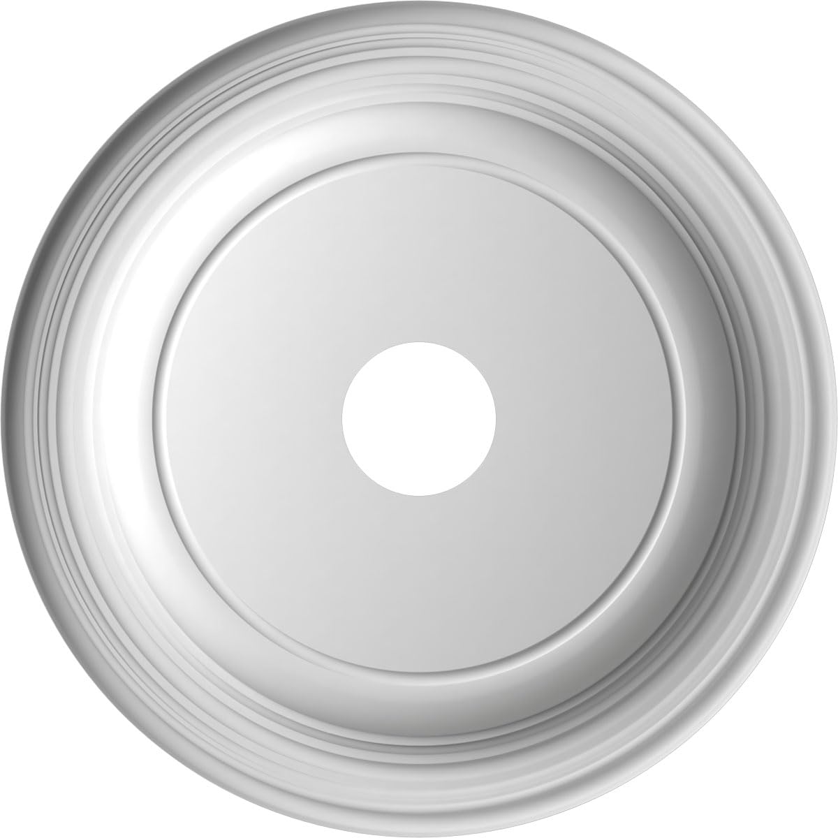 Ekena Millwork 19Od X 3 1/2Id X 1 1/2P Traditional Thermoformed Pvc Ceiling Medallion (Fits Canopies Up To 11 1/2), Metallic Dar