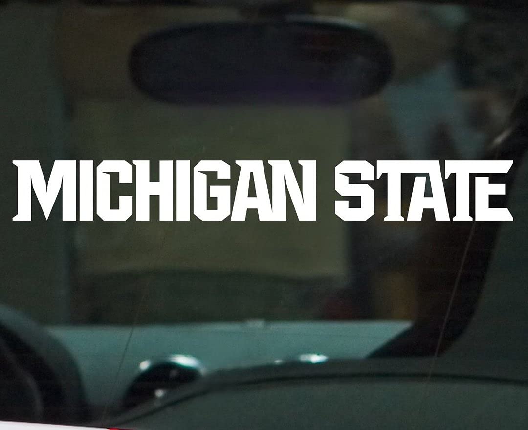 Michigan State University Sticker Msu Spartans Heavy Duty Waterproof Car Decal For Windows, Laptops, Water Bottles (White Vinyl)