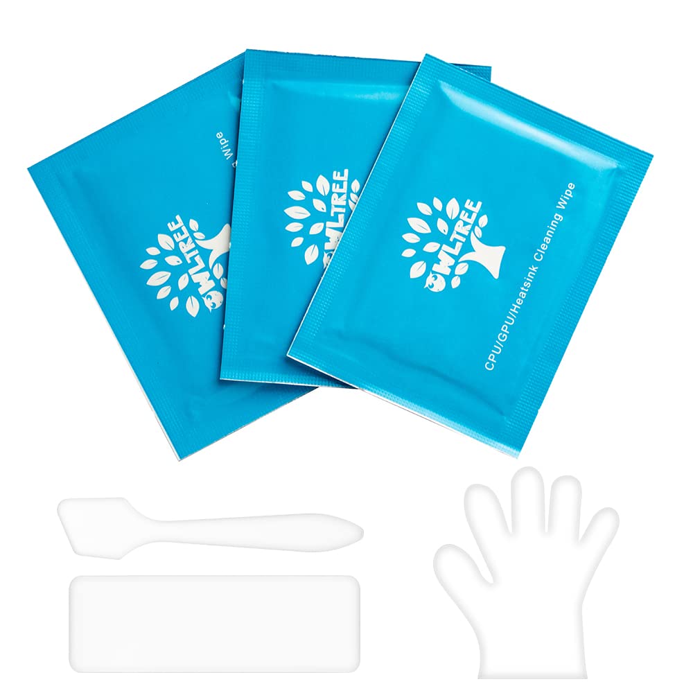 Owltree Thermal Paste Remover Kits For Cpu, Gpu, Heatsink Etc (20 Pieces Wipes)
