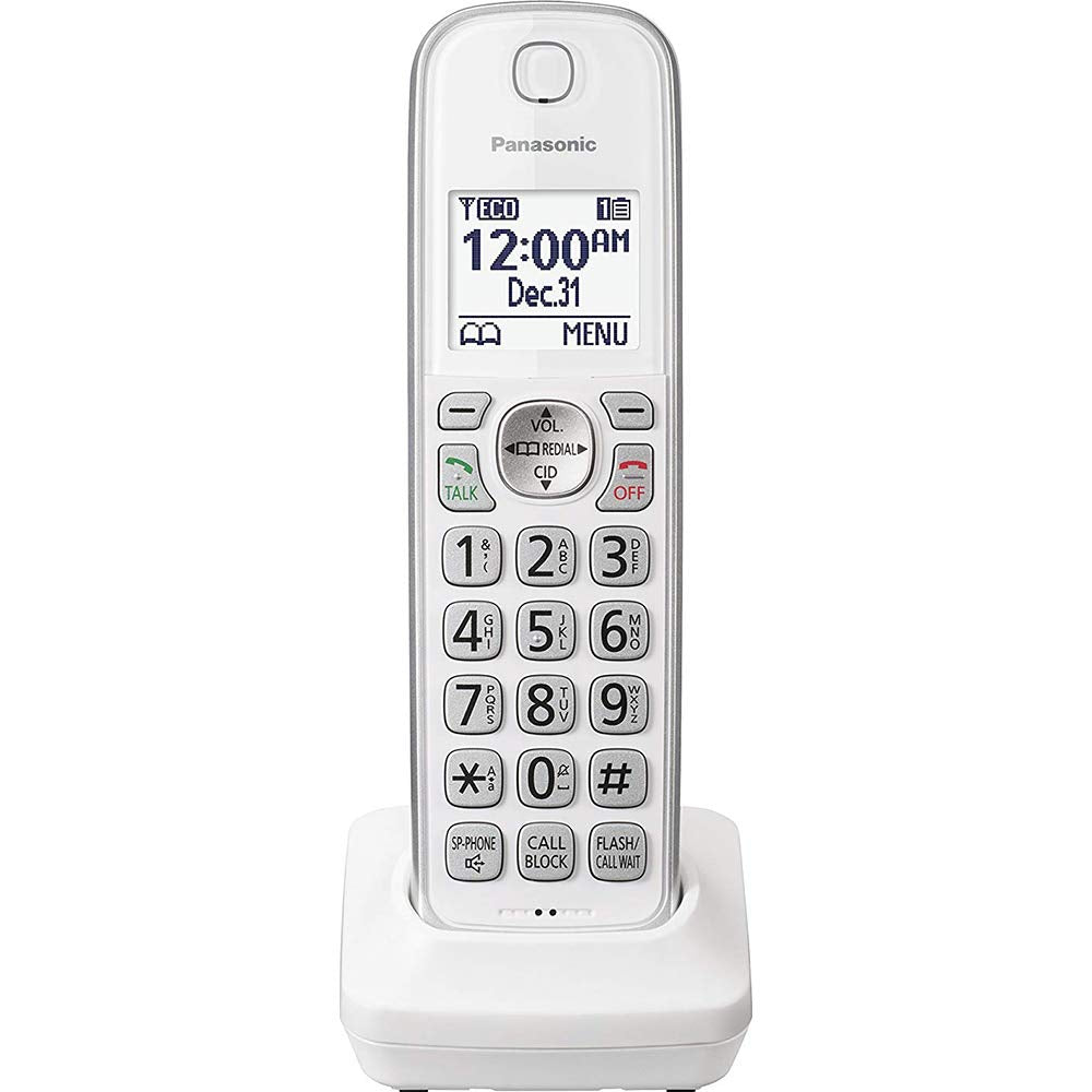 Panasonic Additional Cordless Phone Handset For Use With Kx Tgd53X Series Cordless Phone Systems   Kx Tgda50W1 (White)