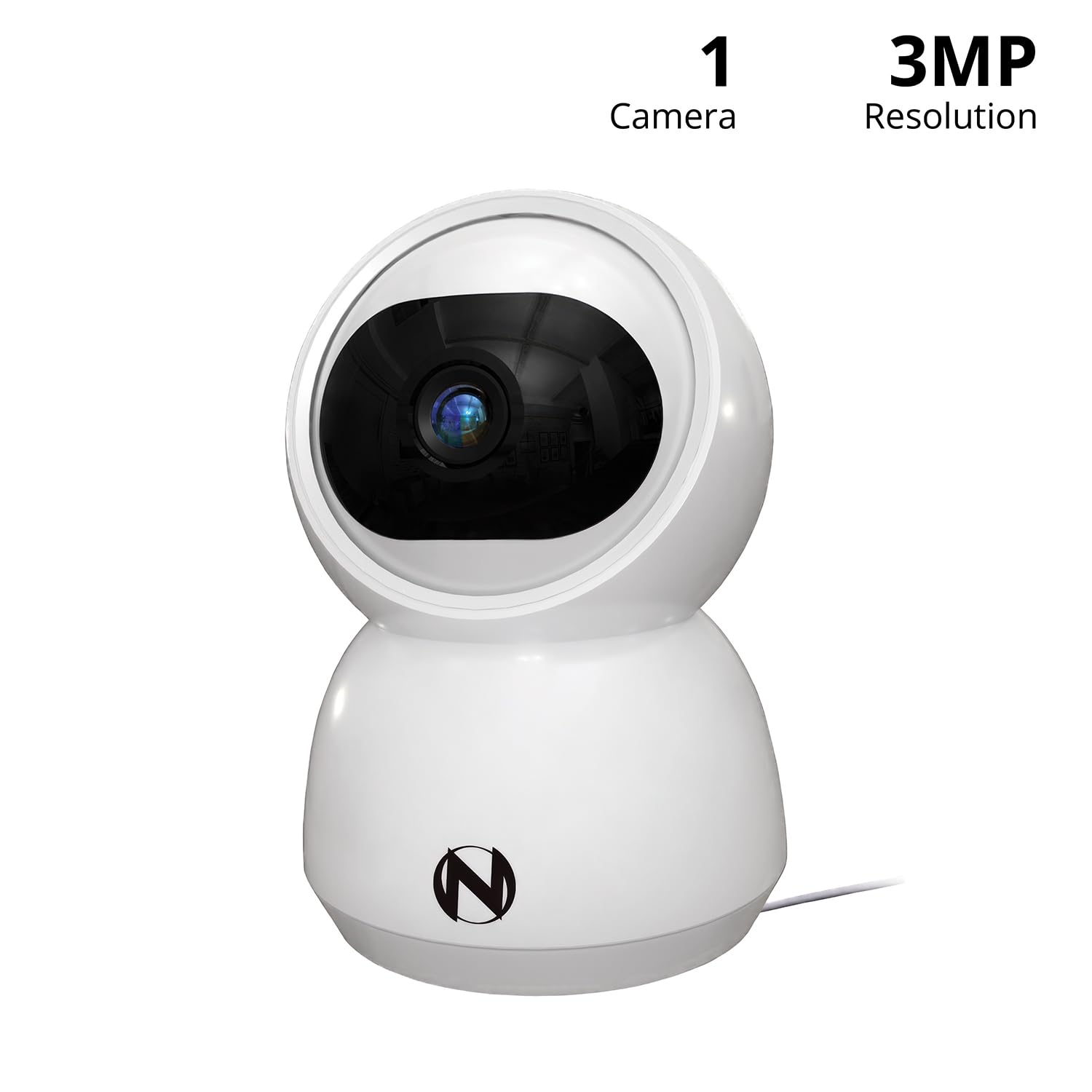 Night Owl Indoor Plug In Wireless 3Mp Deterrence Camera With Pan, Tilt And 2 Way Audio