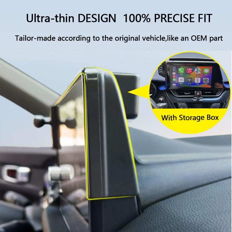 Juborre Car Phone Holder For 2019-2022 Toyota Chr C-Hr Accessories,Phone Mount With Dash Organizer For Chr With 8-Inch Screen,Ha