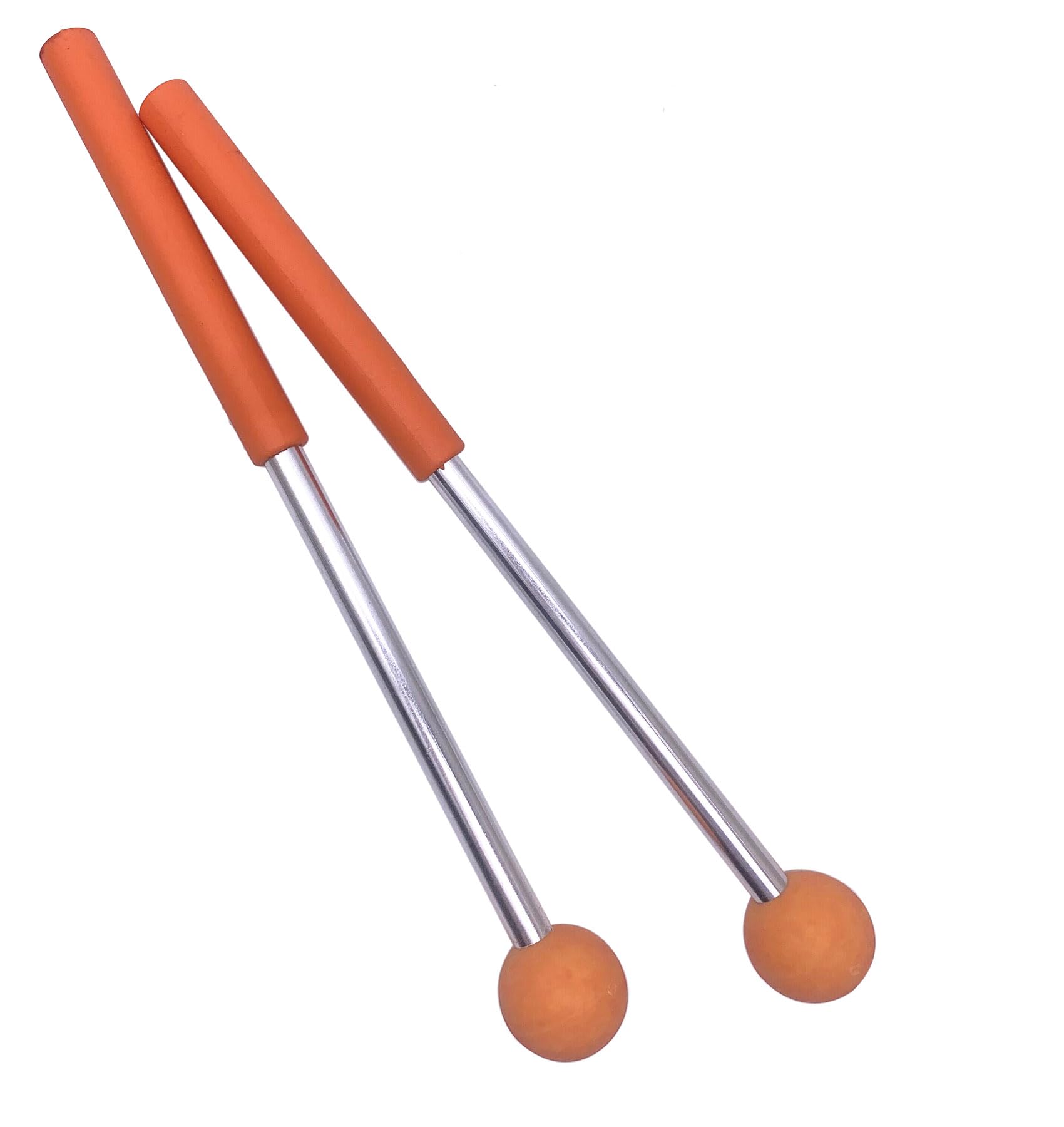 Tuoren Orange Xylophone Mallets Glockenspiel Sticks Rubber Mallets Percussion Sticks For Tongue Drum, Glockenspiel, Xylophone, C