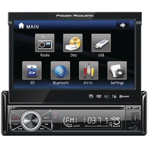 POWER ACOUSTIK PA 7 FLIP UP TFT LCD W/BT DVD/AUX/MP4