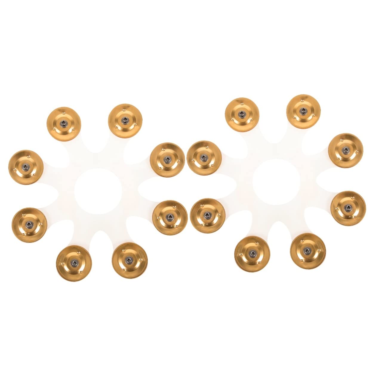 Milisten 2pcs Drum Kit Cymbal Bell hat Tambourine hat Bell Drum Cymbal Bell Jazz Drum Bronze Golden Single Row Drum Set Cymbal