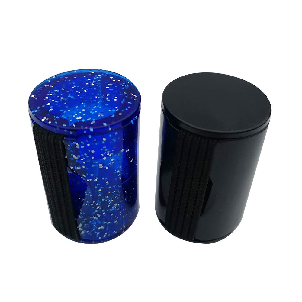 2Pcs Guitar Ukulele Sand Shaker Hammer Rhythm Ring Fun Finger Bell Mandolin Banjo Fluorescent Green Abs Handbells Drum Tap Keybo