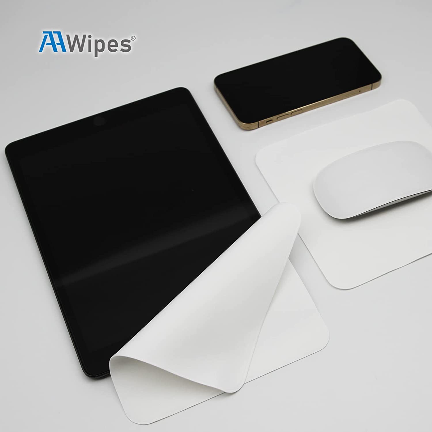 Aawipes Polishing Cloths 10 Packs (6.3' X 6.3', White, 320Gsm, Superfine) Compatible With Apple Iphone, Ipad, Macbook, Iwatch, Soft & Nonabrasive 2 Layer Microfiber Cleaning Cloths (X3603)
