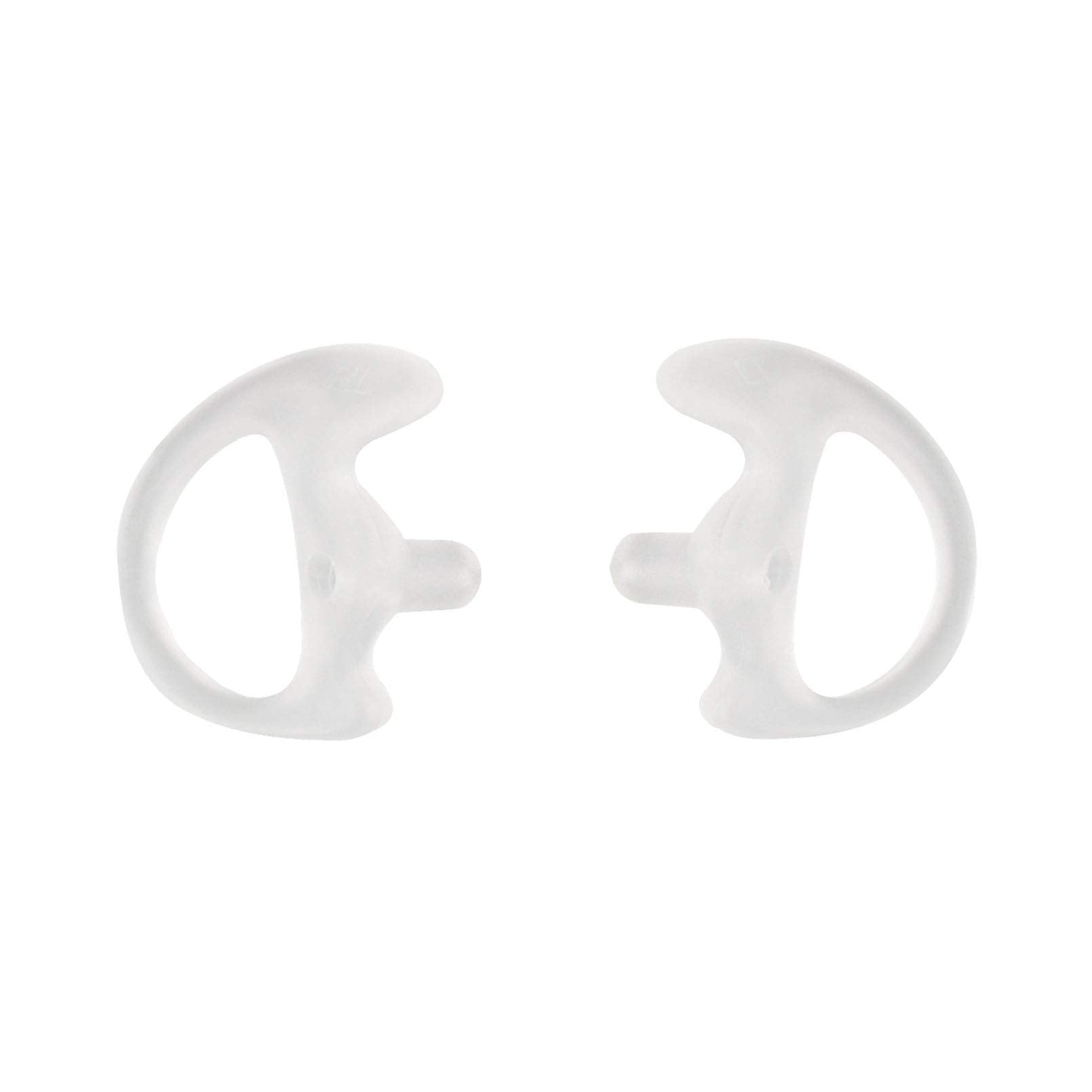 Yolipar Replacement Soft Silicone Eardud Earmold For Walkie Talkie Audio Kit Air Acoustic Tube Earpiece Headset (White, Medium(1