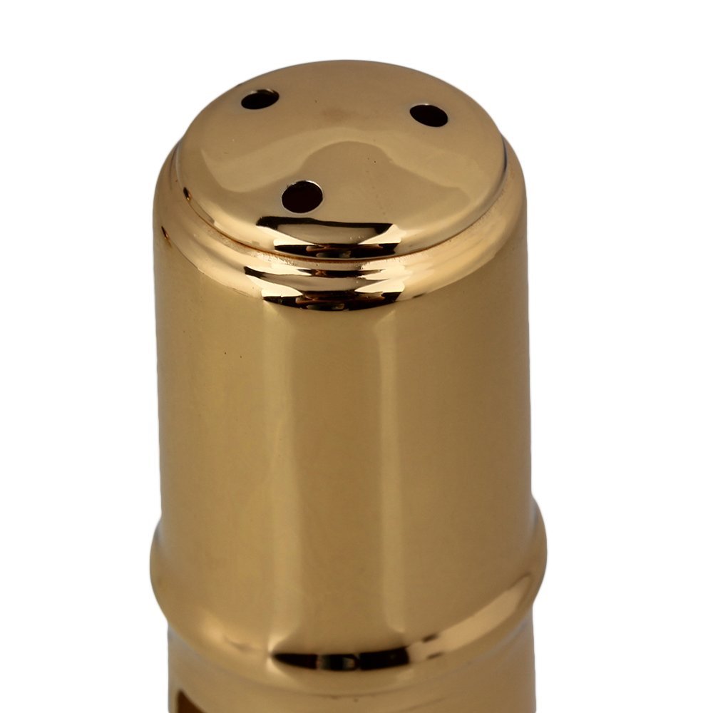 Yibuy #6 Golden Brass B Flat Soprano Saxophone Mouthpiece With Ligature Reed