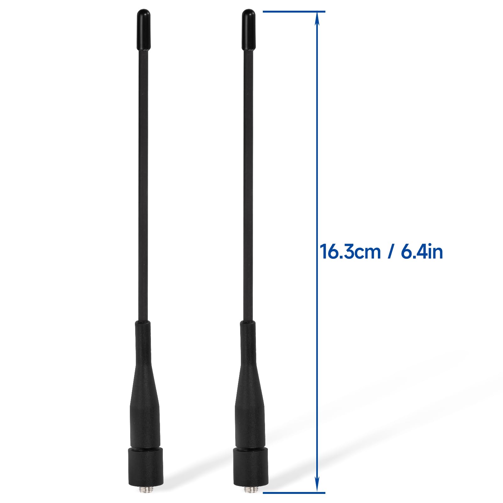 Eightwood Two Way Radio Antenna 6In, Vhf/Uhf Dual Band Sma Female Flexible Handheld Ham Radio Antenna 2 Pack For Kenwood Baofeng