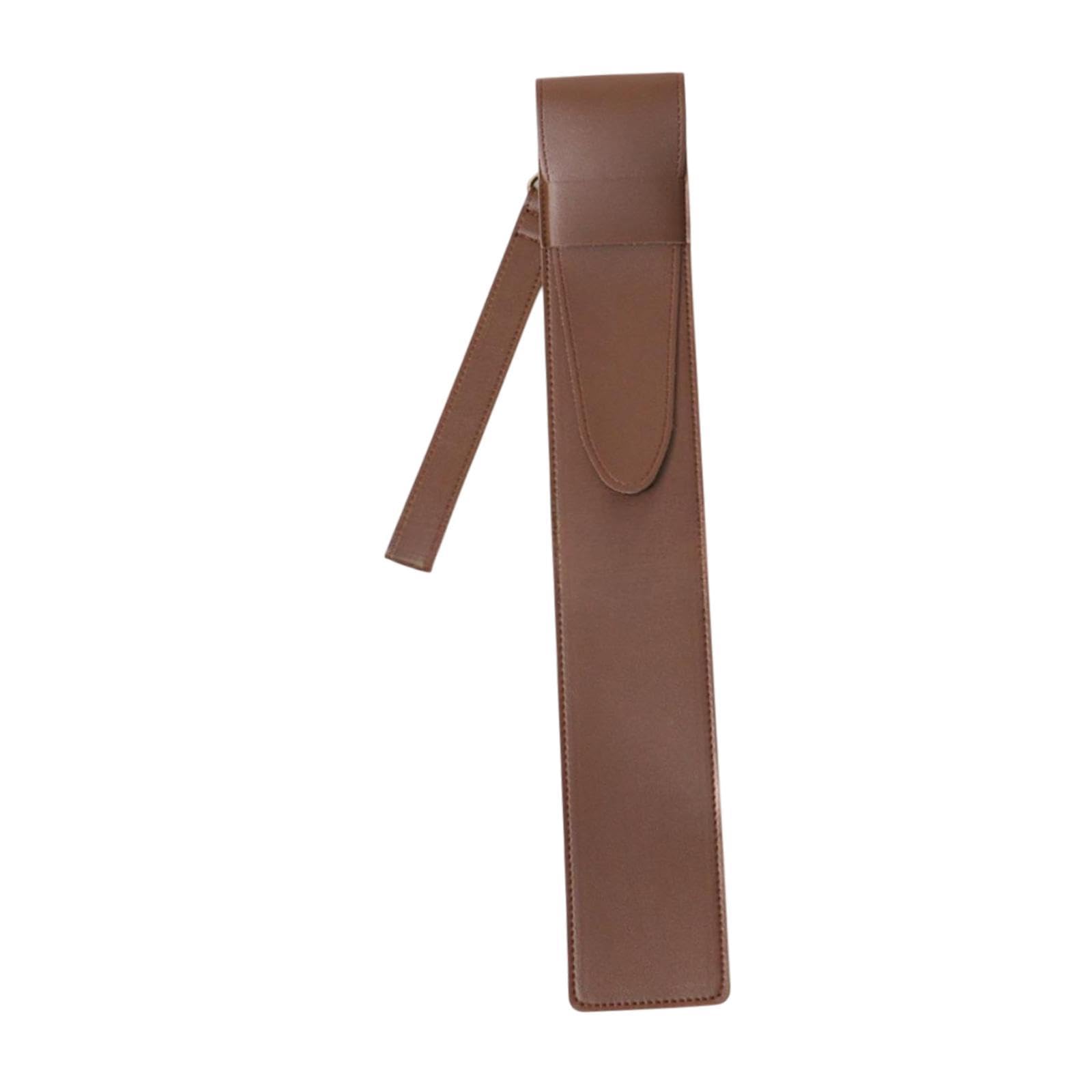 Merishopp Drum Sticks Bag Sturdy Drum Accessory Drumstick Pouch For Solo Party Concert Dark Brown