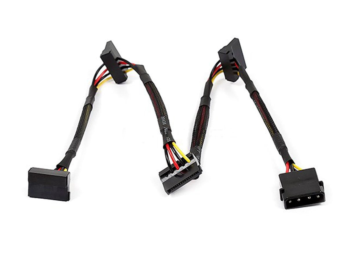Monoprice Data Cable   2 Feet   4 Pin Molex Male To 4X 15 Pin Sata Ii Female Power Cable (Net Jacket)