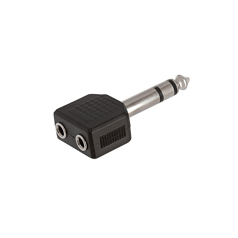 Cmple - 6.35Mm Stereo Plug To 2X3.5Mm Stereo Jack Adapter