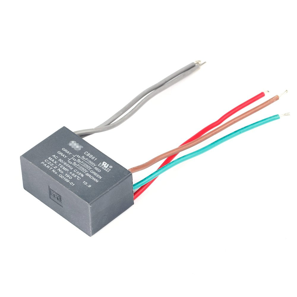 5 Wire Ceiling Fan Capacitor Cbb61 5+5+5Uf 250V 300V Ac 50/60 Hz Power Relay Replacement