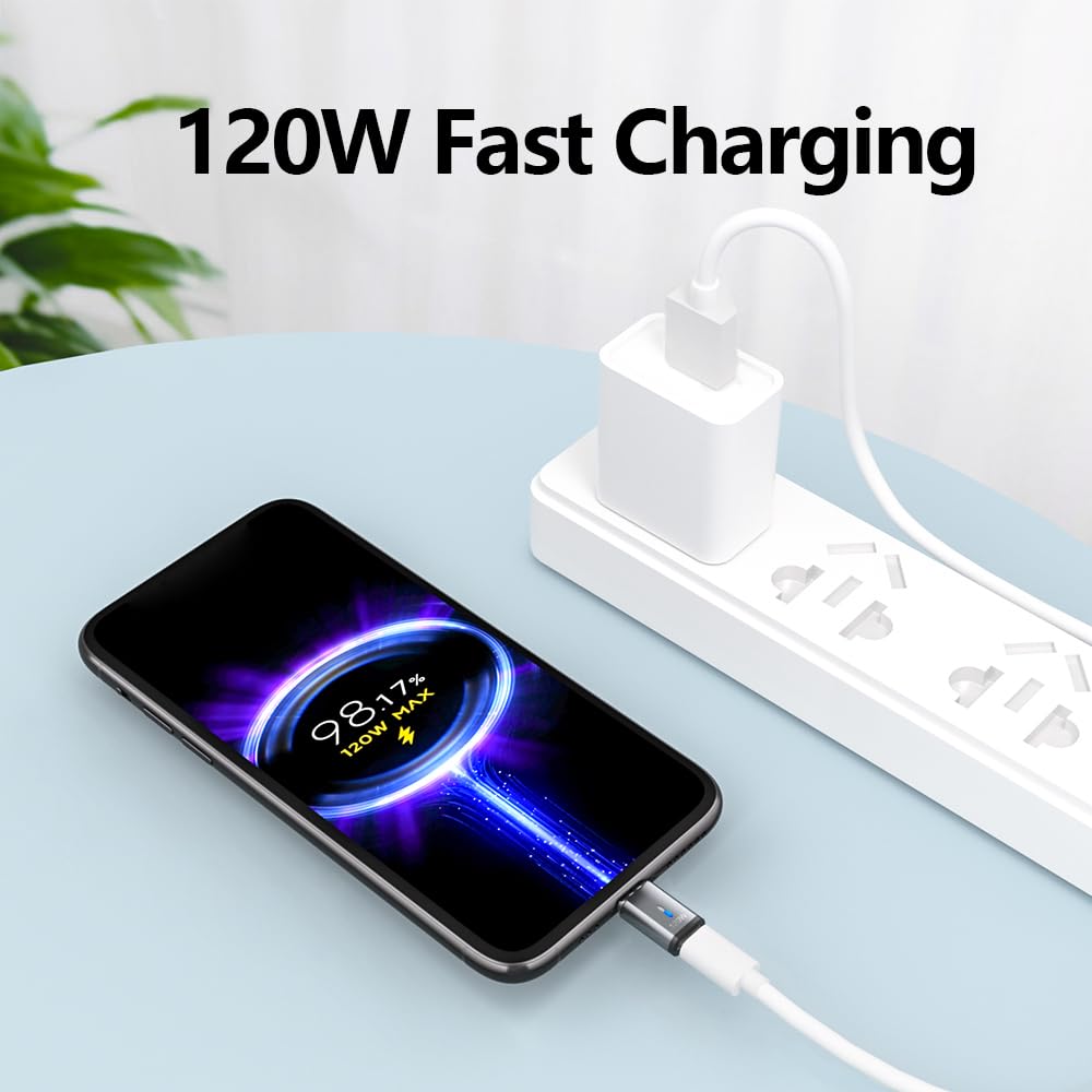 Sheeast Magnetic Usb C Adapter Straight 3 Pack, 120W Usb Type C Connector 5Pin With Usb2.0 480Mbps Data Transfer, Compatible For