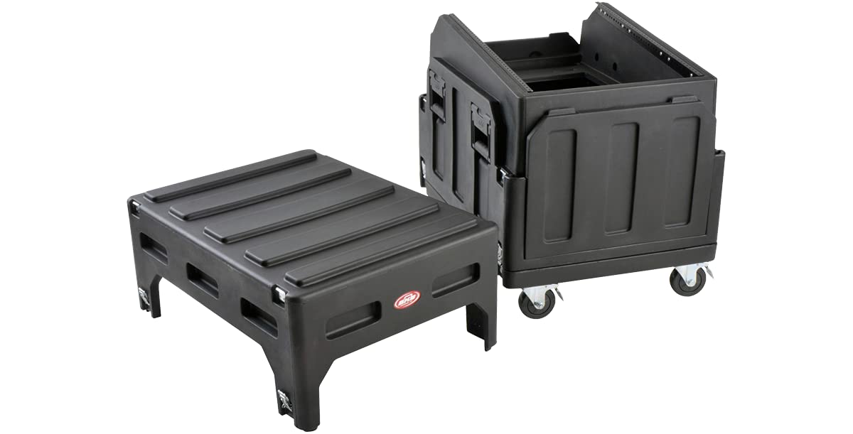 Skb Mighty Gig Rig With 14U Top 6U Front Rack, Built In Pedestal, Optional Rear Rack Rails
