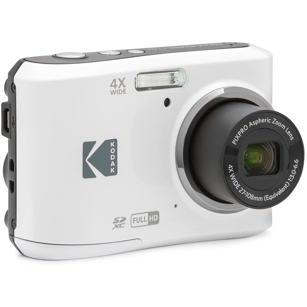 Kodak Fz45Wh Pixpro Fz45 16Mp Digital Camera White Bundle With Lexar 32Gb High Performance 800X Uhs I Sdhc Memory Card Blue Seri