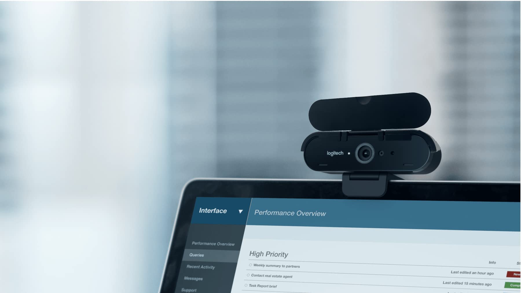 Moimtech Webcam Cover Compatible With Logitech Brio 4K Webcam, Camera Lens Privacy Webcam Covers For Logi Brio Hd 4K Pro