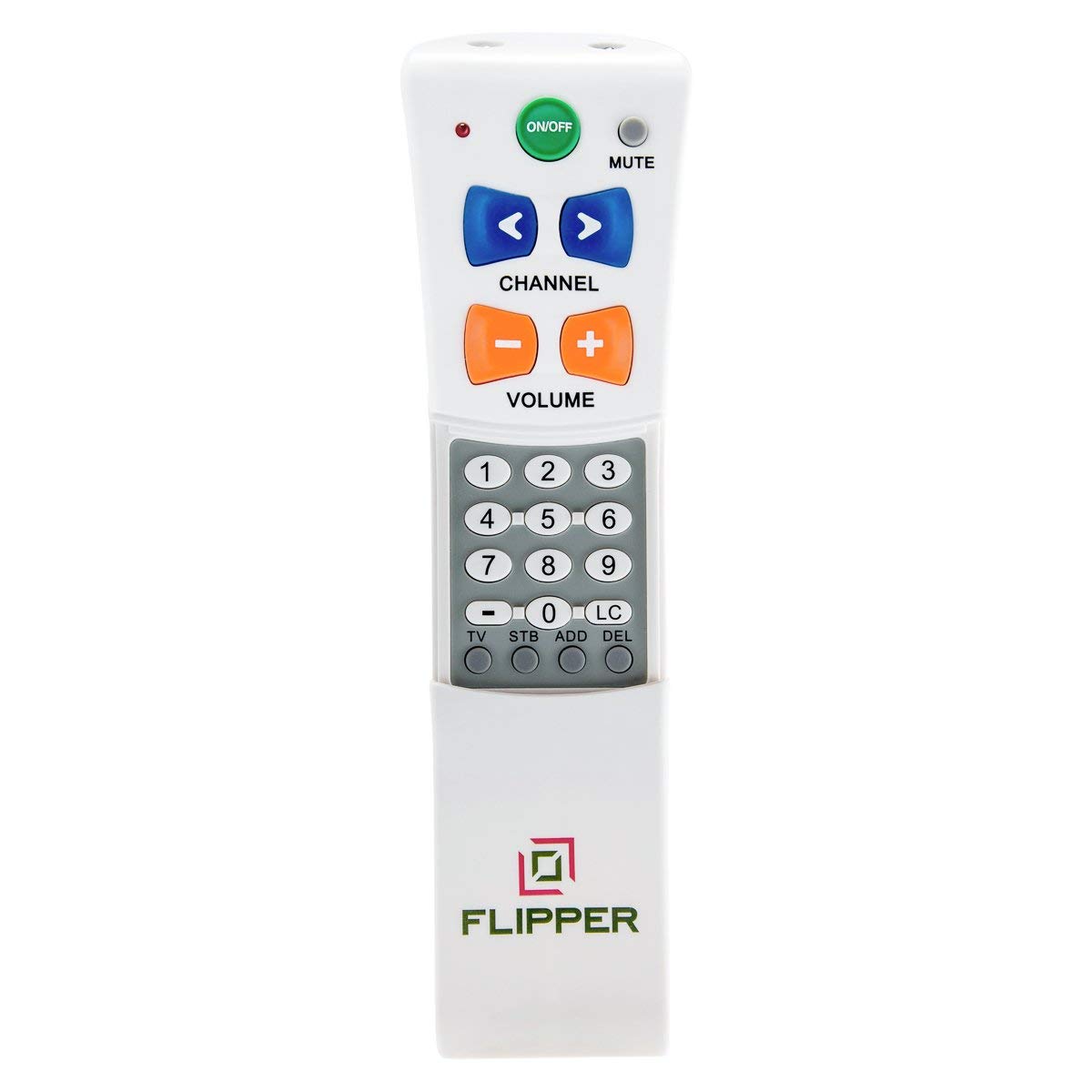 Flipper Big Button Remote For Seniors, Elderly   Universal Tv   Set Favorite Channels   Learning   Supports Ir Devices