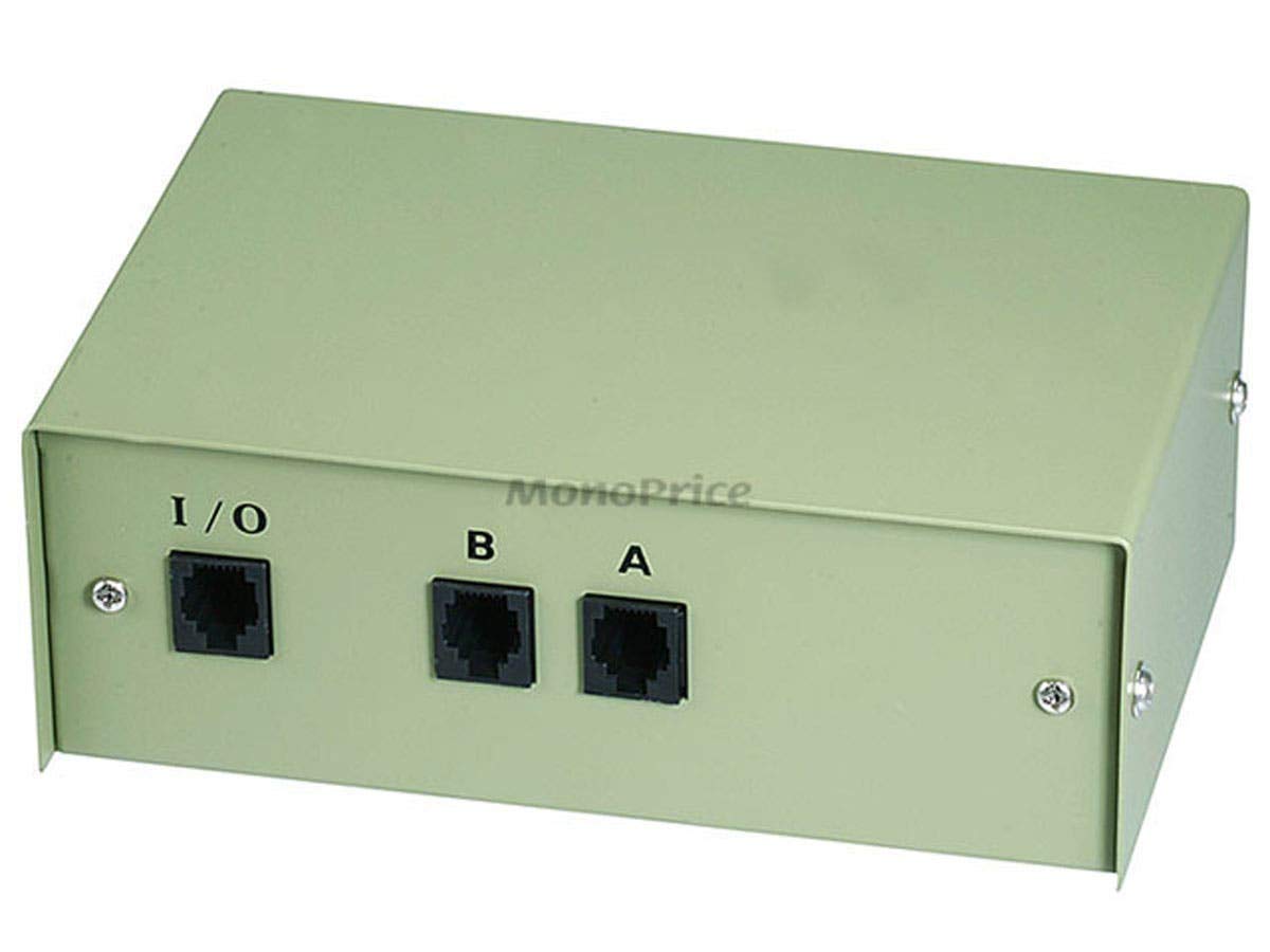 Monoprice 101371 Rj11/Rj12 Ab 6P6C 2Way Switch Box