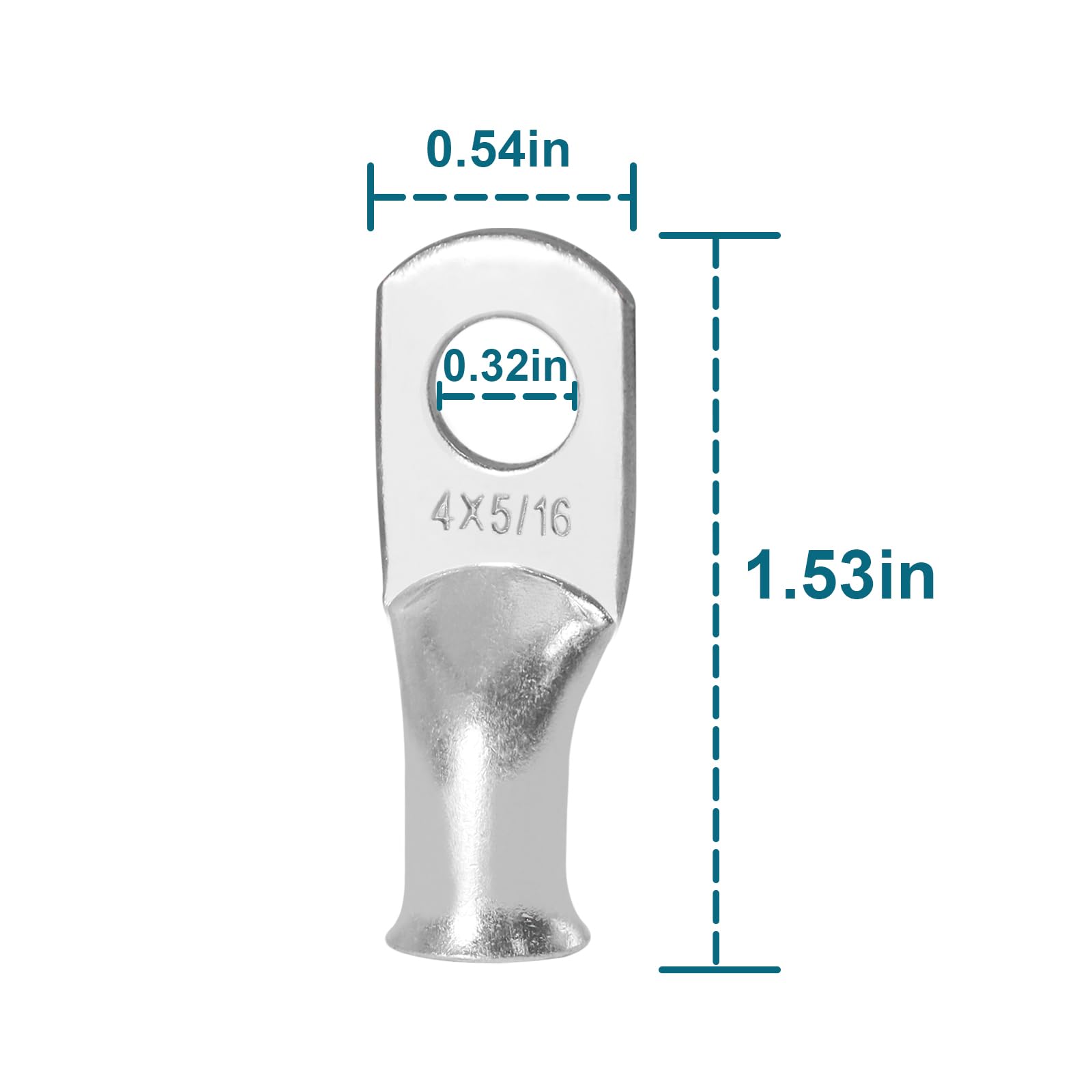 Qiatol 4 Awg Battery Cables With 5/16 Inch Copperterminals,(2Pcs 1Ft).